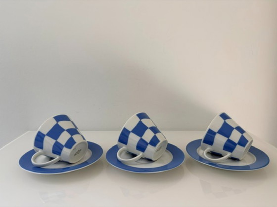 Vintage Kronester Bavaria cup and saucer 80s set of 3, Bavaria Kronester, Crockery, Porcelain, White (photo 4 of 9)