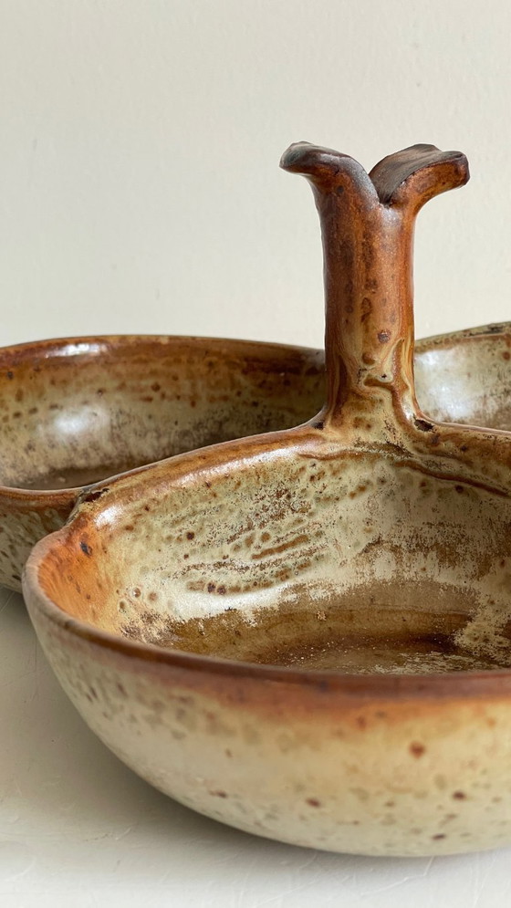 Image 1 of Piatto da antipasto in gres smaltato vintage