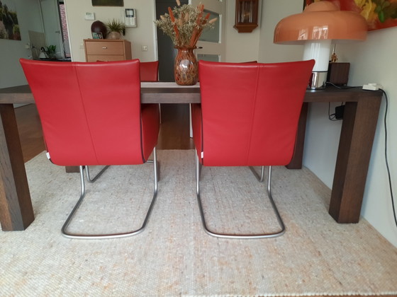 Image 1 of 4 x Bert Plantagie eetkamerstoelen.