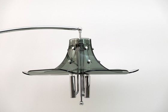 Image 1 of Lampada da terra ad arco vintage italiana Fontana Arte, anni '70