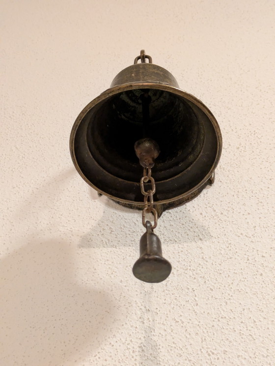 Image 1 of Hermosa campana de barco antigua con ancla ⚓