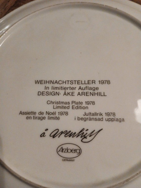 Image 1 of Arzberg christmas plate 1978 ltd edition