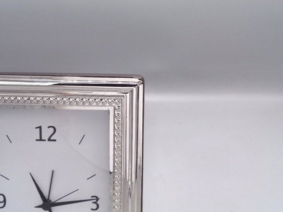 Image 1 of 925 silver alarm clock