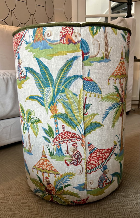 Image 1 of Pouf/table d'appoint/tabouret de bar fait main neuf