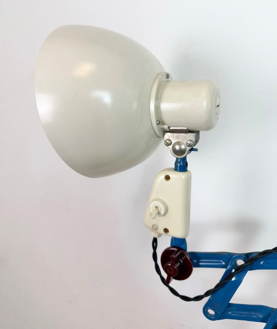 Image 1 of Industrial East German Scissor Lamp from VEB Zweckleuchtenbau Dresden, 1950s