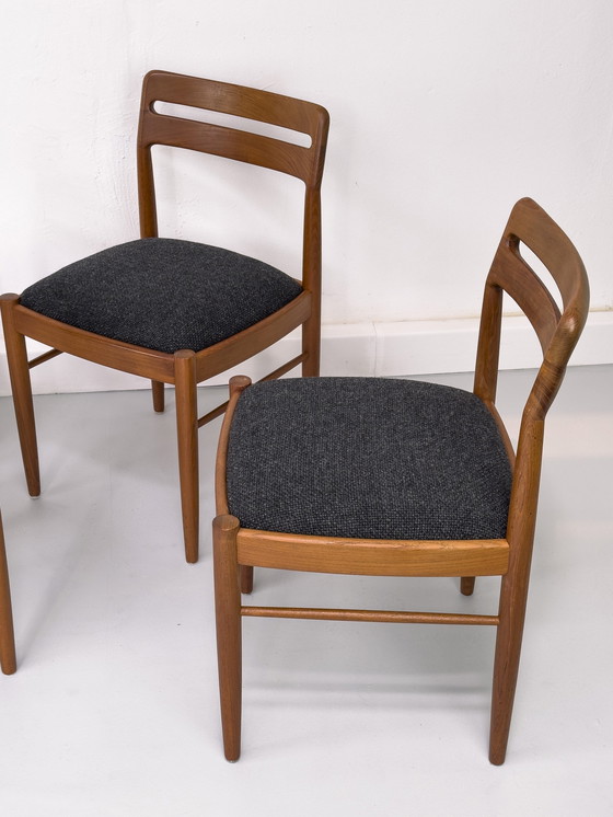 Image 1 of Sillas de comedor danesas de teca de H. W. Klein para Bramin, años 60, juego de 6