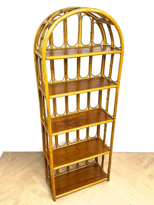 Vintage Rattan Bamboo Manou Bow Closet