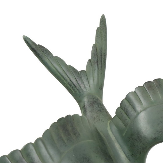 Image 1 of Sculpture Art Déco représentant une mouette sur socle en marbre