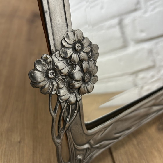 Image 1 of Miroir ancien Art Nouveau Jugendstil "Le premier coucou" Miroir Echo