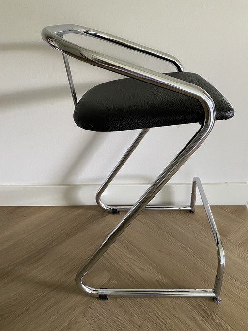 Bar stools chrome black