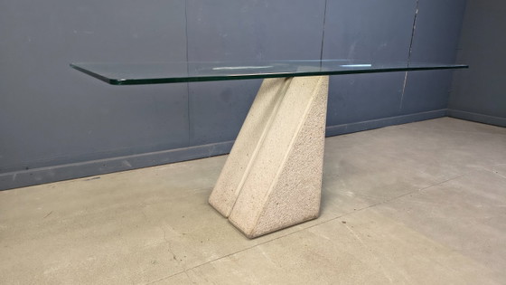 Image 1 of Concrete dining table by Giovanni Offredi for Saporiti 1970s
