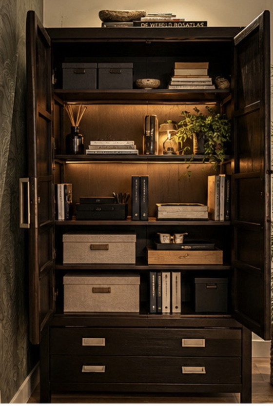 Bellissimo mobile cinese con cassetti – Mobili contenitori, Metallo, Legno (photo 2 of 5)