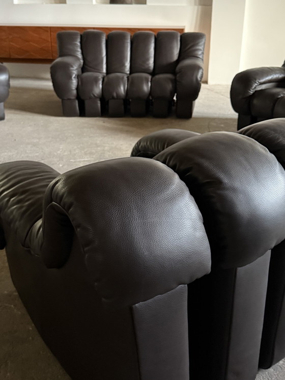 Image 1 of DIVANO MODULARE DE SEDE DS-600 “TATZELWURM” / “SNAKE” MARRONE SCURO 26 ELEMENTI SVIZZERA ANNI '80