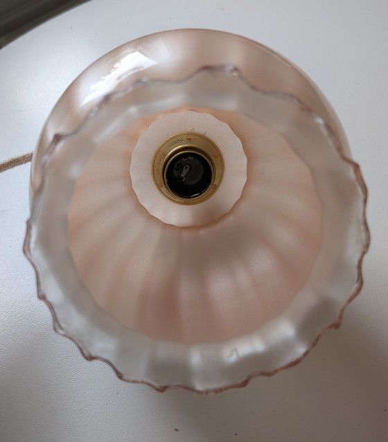 Image 1 of Suspension vintage unique en verre magnifique