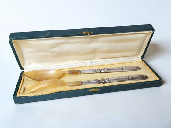 Couverts à salade argentés – Art Deco (photo 9 of 11)