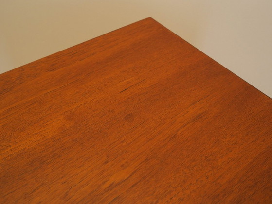 Scrivania danese in teak con sei cassetti, impiallacciata, anni '70. – Scrivanie, Wood (photo 13 of 17)
