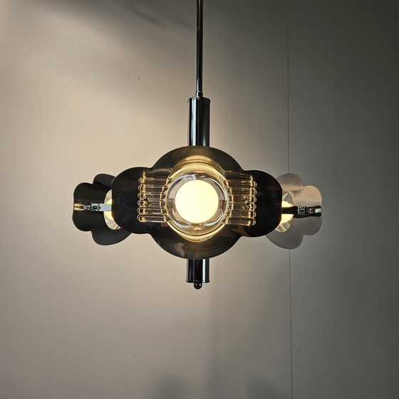 Image 1 of Vintage Italian Pendant Lamp, Glass