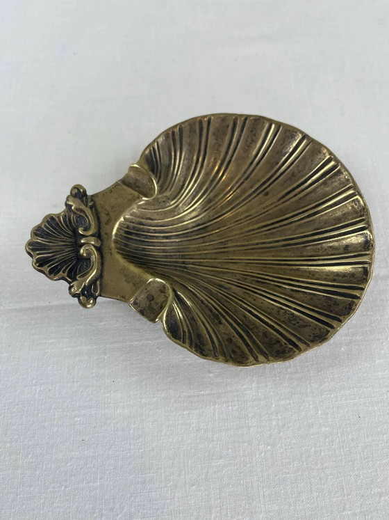 Schelpvormige opbergschaal – Schalen, Brass, Vintage (photo 7 of 8)