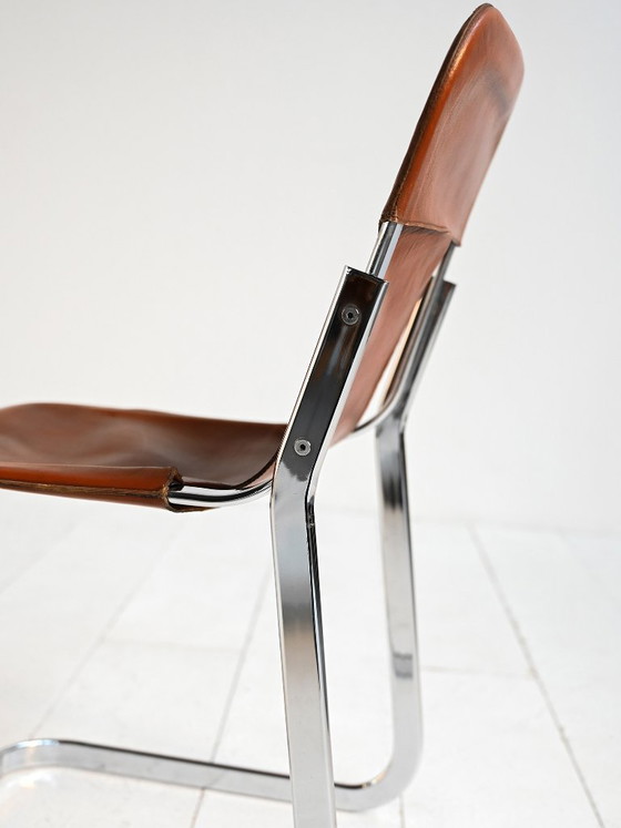 Image 1 of Ensemble de 2 chaises attribuées à Willy Rizzo pour Cidue, années 1970