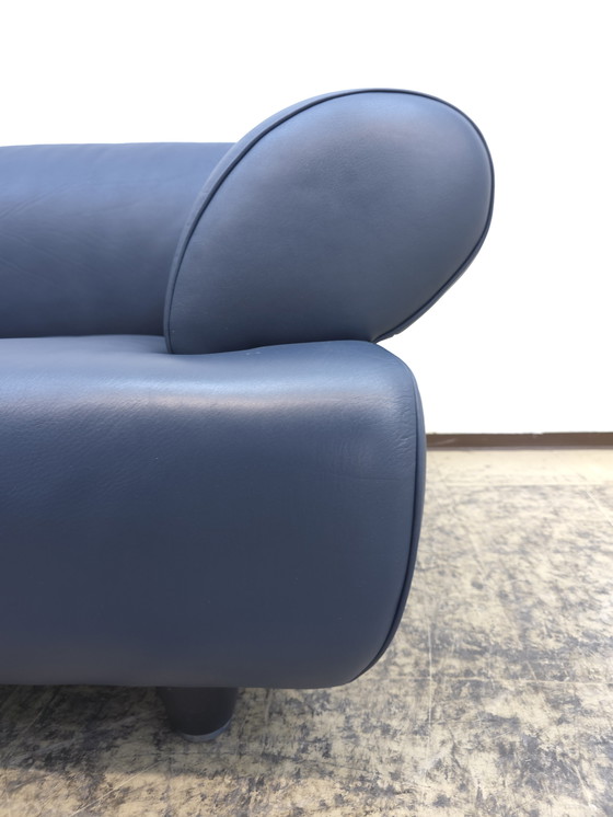 Image 1 of Divano di design in pelle grigio-blu De Sede DS 91