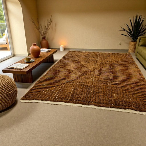 Grande tappeto berbero artigianale da soggiorno 350 cm x 250 cm