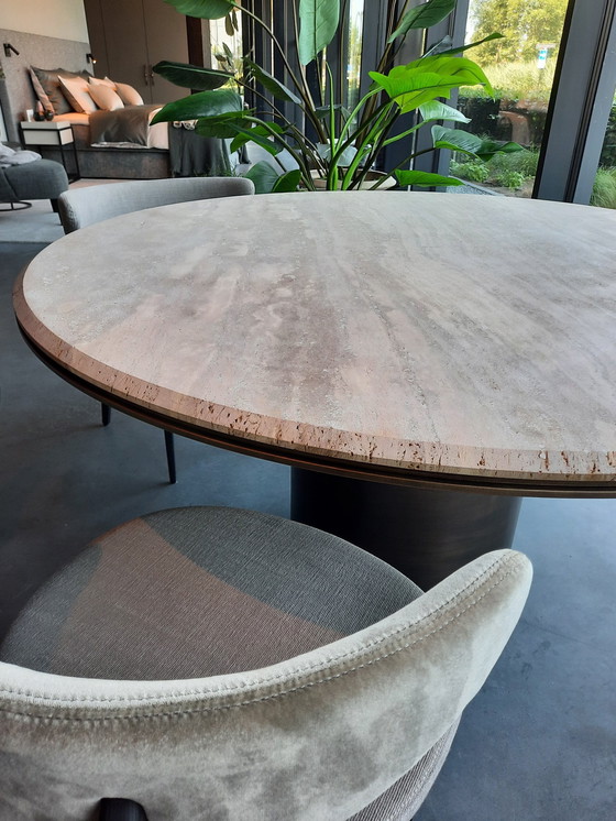 Image 1 of Tablez Round Dining Table Travertine