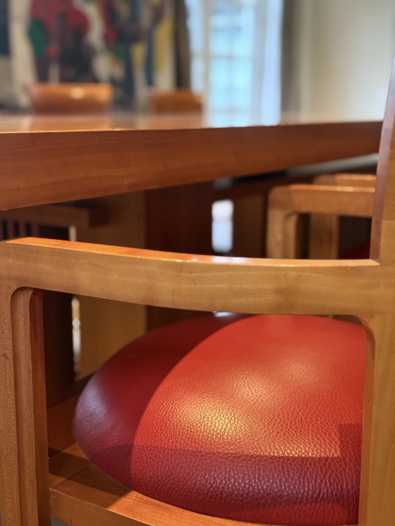 Image 1 of Très unique ! Frank Lloyd Wright for Cassina' Table à manger pour 8 personnes