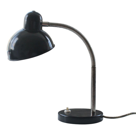 Image 1 of Vintage black steel table lamp 1970s