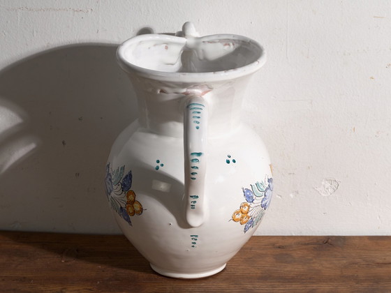 Brocca in ceramica smaltata antica, Impero Austro-Ungarico, Anno 1922, Stoviglie, Nero (foto 8 di 11)