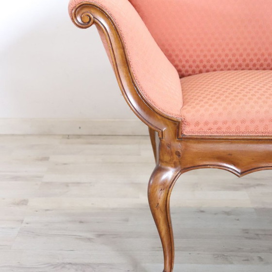 Piccolo Divano in Noce, Italia inizio XX secolo, Divani 2 posti, Legno, Multicolore (foto 18 di 18)