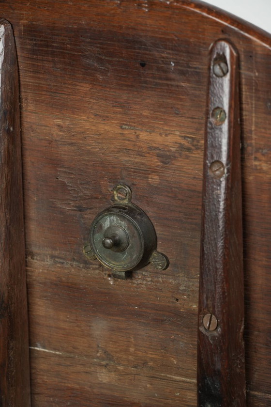 Image 1 of Antieke Engelse eikenhouten tilt top table/ bijzettafel uit begin 19e eeuw 