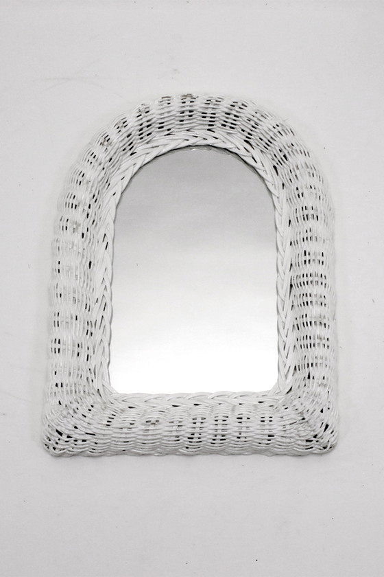 Image 1 of Vintage Rattan Mirror Made In The Sixties,France