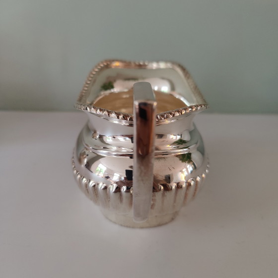 Image 1 of Sucrier et pot à lait en argent anglais – E.P.N.S. A.1. Fabriqué en Angleterre (vers 1900-1950)