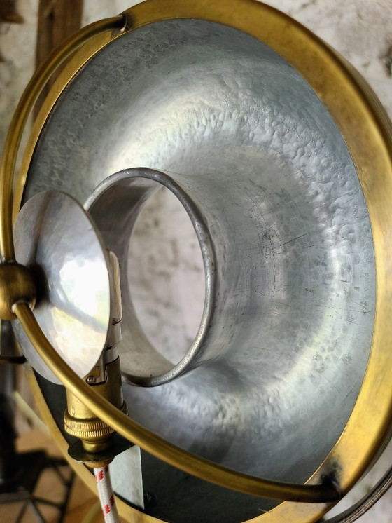 Image 1 of Lampada a treppiede in ottone/alluminio con spirito nautico