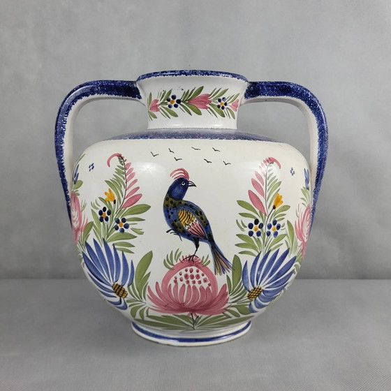 XXL ball vase in Quimper HB earthenware – Porcelain, Vintage (photo 5 of 11)