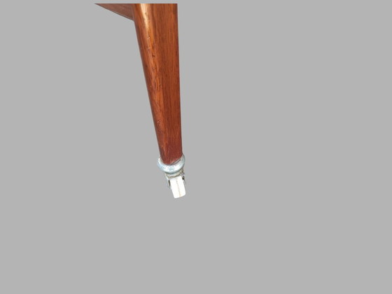 Image 1 of Louis van Teeffelen Teak Side Table on Castors for Wébé | Mid-Century 1960s