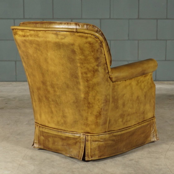 Fauteuils Chesterfield vintage – Cuir vert – Années 1970 – Leather (photo 4 of 13)