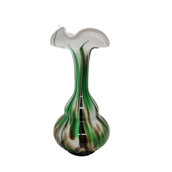 Image 1 of Vase Vintage Design Vert Opalin