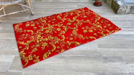 Image 1 of Tapis Vintage Façon Tapisserie 100% Laine - 142x89 cm
