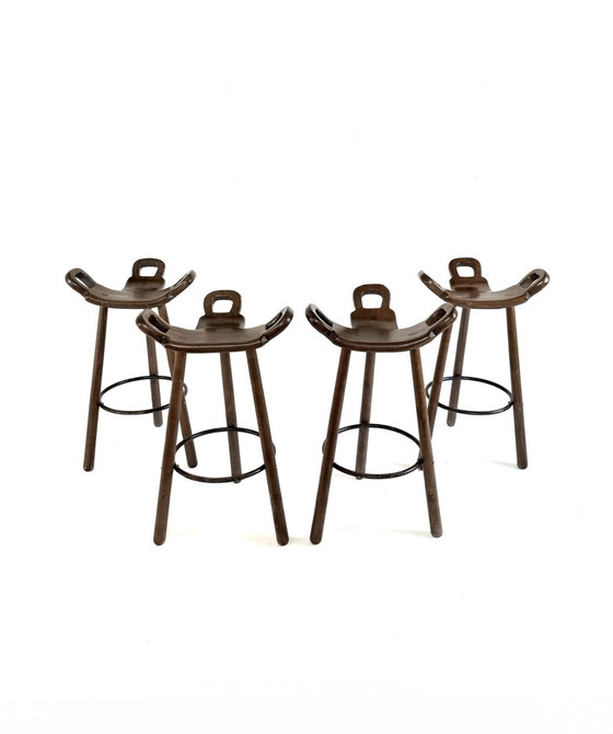 Image 1 of 4x vintage ‘Marbella’ barkrukken, Conoform ‘60