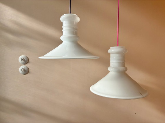 Image 1 of 1x Sidse Werner Apoteker Pendelleuchte Holmegaard Glas für Royal Copenhagen