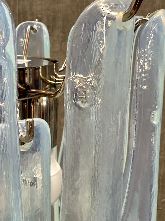 La Murrina kroonluchter van Murano glas 1970s - 21 “Selle” elementen – Hanglampen, Metal (photo 6 of 11)