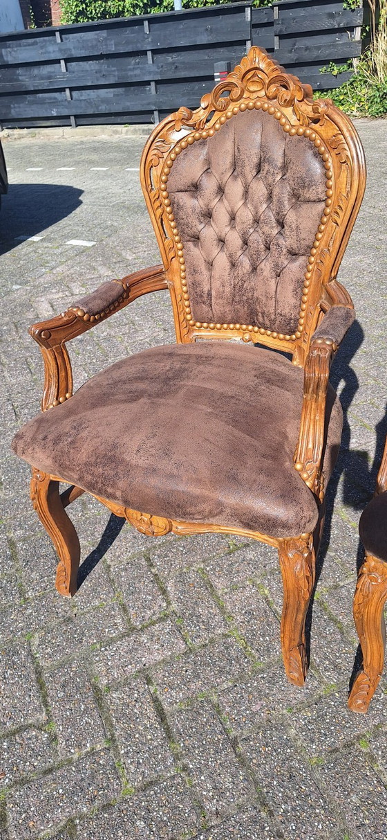 Image 1 of 4 baroque classic chairs, castle or D&D theme, gentleman's room