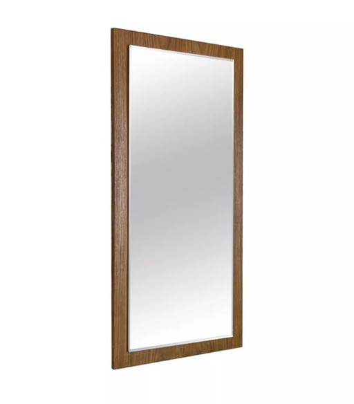 60s 70s Teak Mirror Mirror Wall Mirror Danish Modern Design Denmark 60s