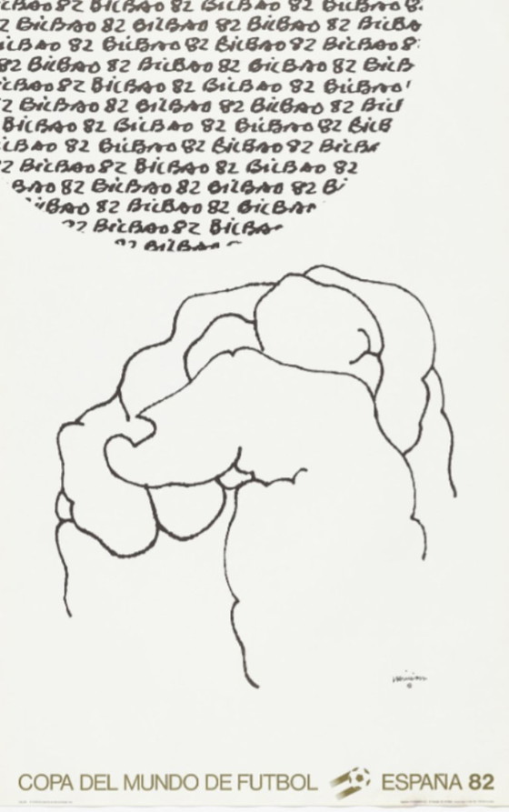 Eduardo Chillida: Bilbao, Original signed lithograph poster – Murano Glass (photo 3 of 6)