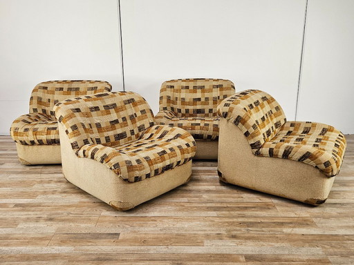Modular fabric armchairs from the 1970s