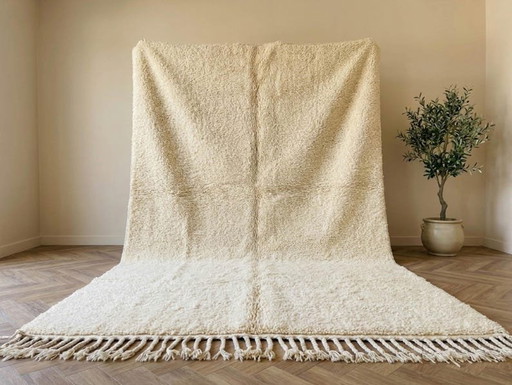 Handgefertigter einfacher Berber-Teppich aus Naturwolle 200/300cm