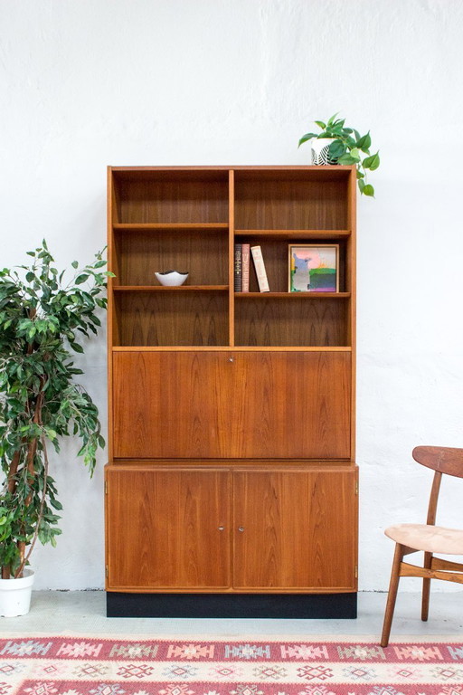 Vintage Poul Hundevad Secrétaire en teck Highboard Sideboard
