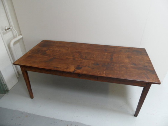 Antiker französischer Esstisch aus Eiche – Esstische, Wood (photo 8 of 9)