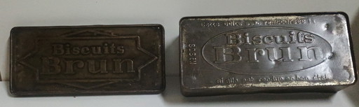 Antique Biscuits Brun tin box - consignment - 1950